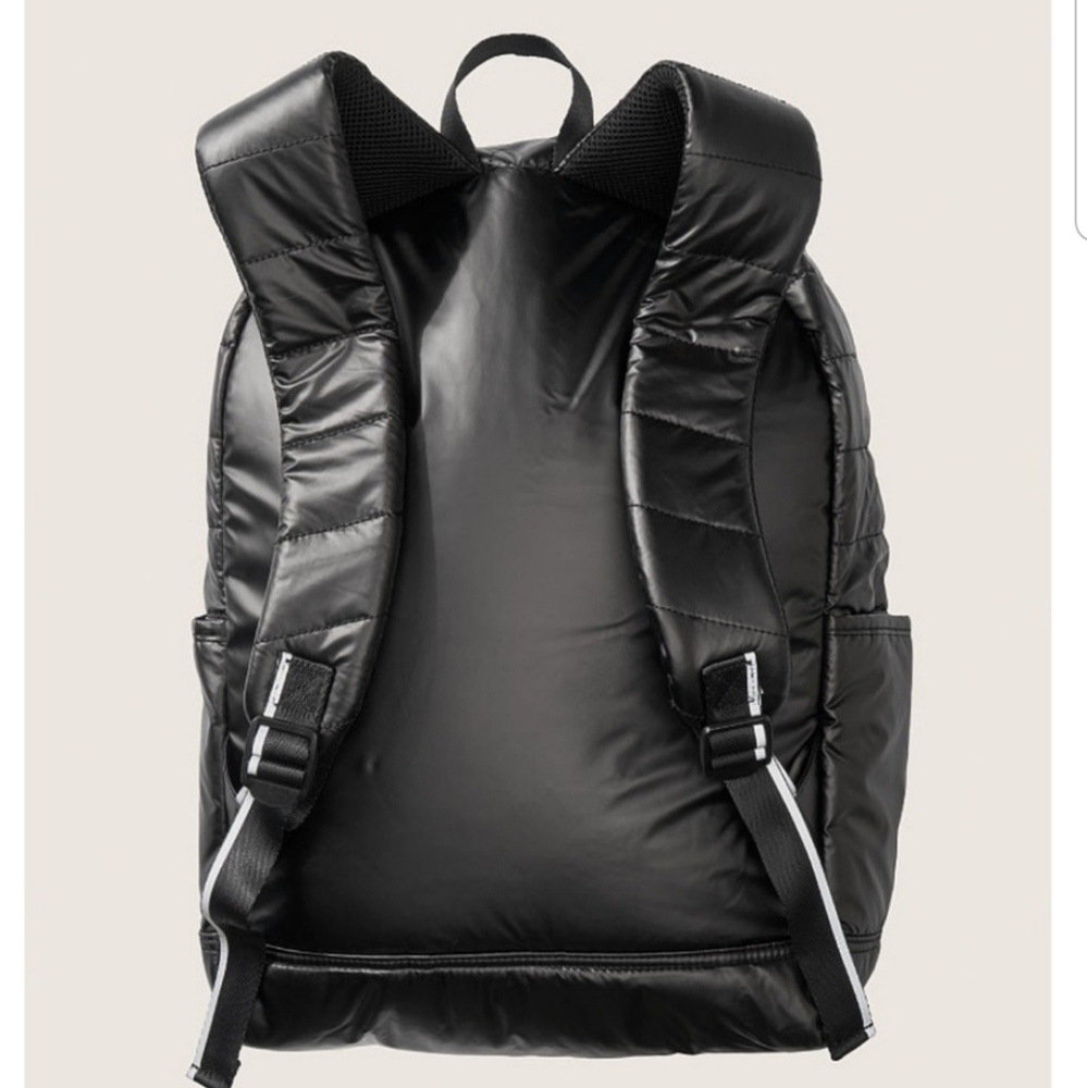 Victoria's Secret PINK Quilted Taffeta Black Campus Backpack NWT - Picture 2 of 10